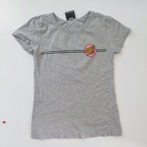 Santa Cruz The Original Skateboards girl's size M T-shirt grey graphic design - Picture 1 of 8